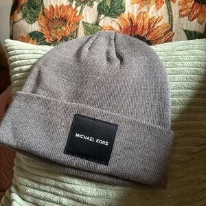 Michael Kors Charcoal Knit Hat